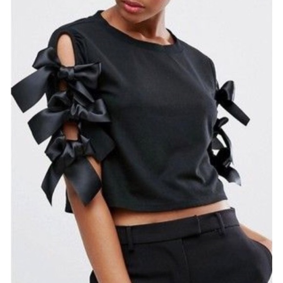ASOS Tops - ASOS Ziztar Cinderella's Magic Ribbon Top w/ Bow